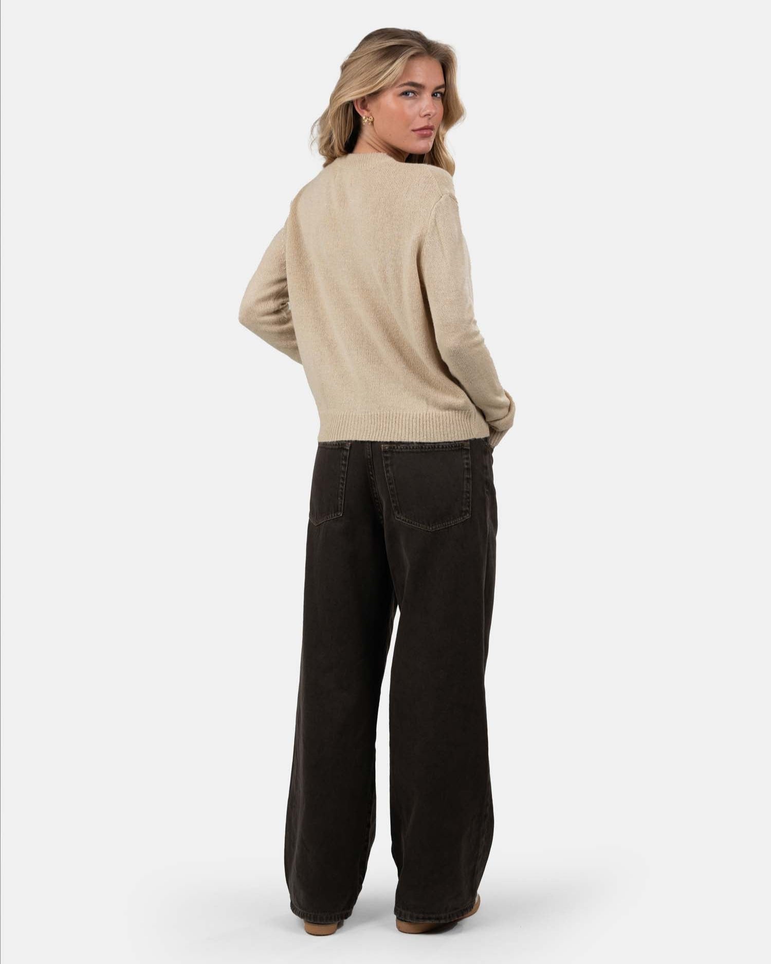 Light Weight Cardigan Beige | Skagen - clothing.dk